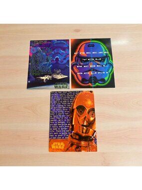 STAR WARS Lucasfilm Lot of 3 1996 Vintage Folders NEW